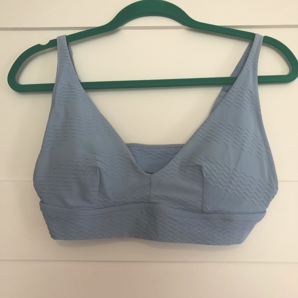 Aerie Jacquard Longline Wavy Bikini Top